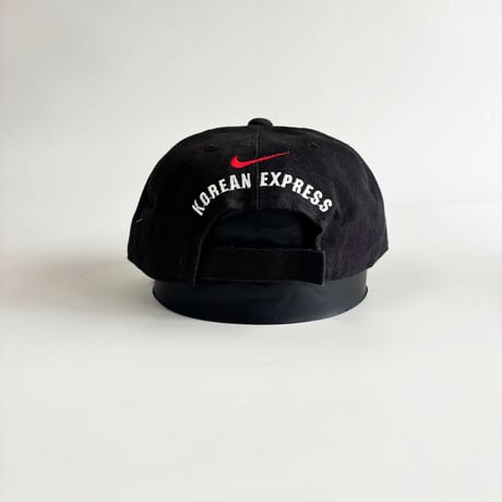 90s DEADSTOCK NIKE “KOREAN EXPRESS 61” STRAPBACK CAP – BLACK  GV-36