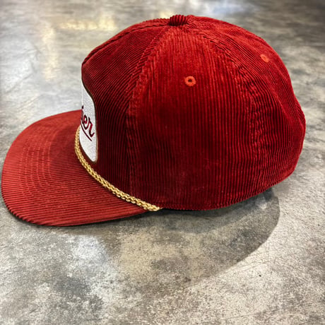 USA買付 RAINIER CORDUROY ROPE GOLF SNAPBACK HAT - RED　US-96