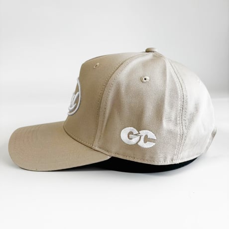 GC-GOOD 3D OVAL LOGO A-FRAME CAP  – BEIGE   M/L-L/XL SIZE GC-55