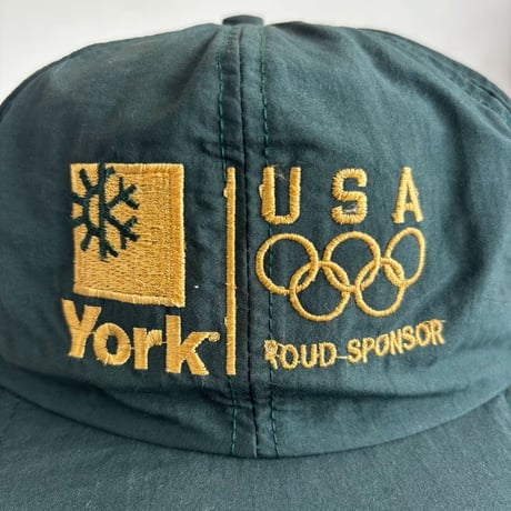 USA買付VINTAGE 2000 YORK USA OLYMPIC TEAM SPONSOR SNAPBACK CAP – DARK GREEN　　GV-22