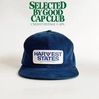 HARVEST STATES COOPERATIVES CORDUROY SNAPBACK CAP / BLUE  GV-57