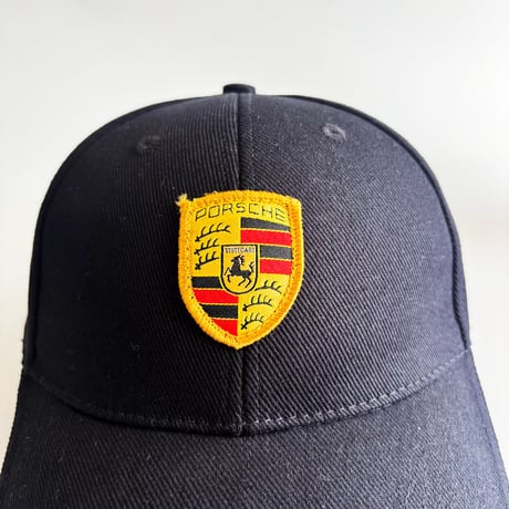 PORSCHE CREST COTTON ADJUSTABLE CAP / BLACK   GV-63