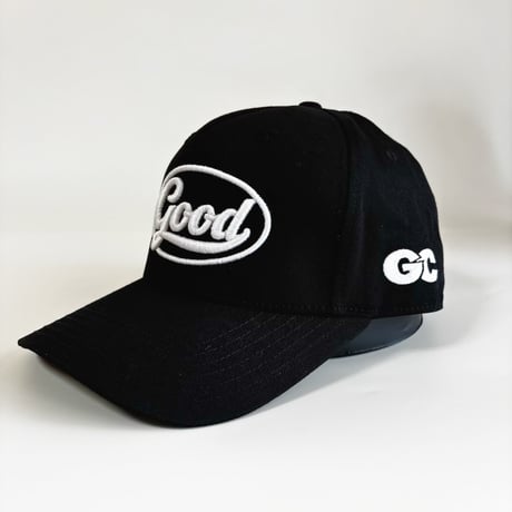 GC-GOOD 3D OVAL LOGO A-FRAME CAP  – BLACK/WHITE M/L-L/XLSIZE GC-53