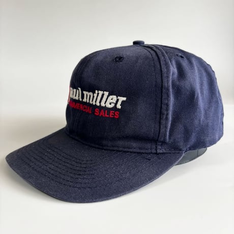 USA買付　VINTAGE PAUL MILLER COMMERCIAL SALES SNAPBACK CAP – NAVY　GV-15