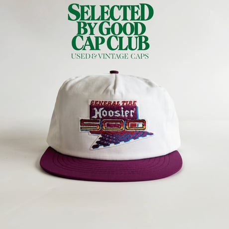 GENERAL TIRE HOOSIER 500 MOTORSPORTS SNAPBACK CAP / WHITE × PURPLE   GV-61