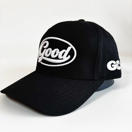 GC-GOOD 3D OVAL LOGO A-FRAME CAP  – BLACK/WHITE M/L-L/XLSIZE GC-53