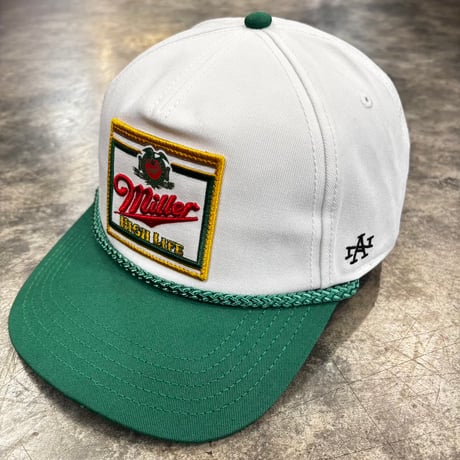 AMERICAN NEEDLE ROSCOE – MILLER HIGH LIFE ROPE CAP / WHITE × GREEN　AN-36