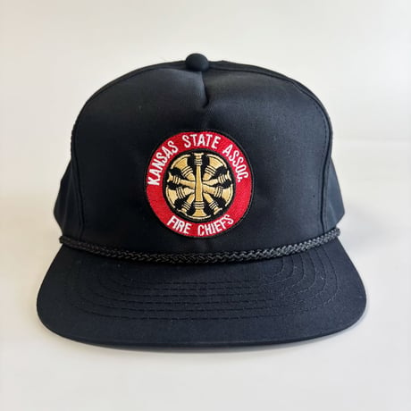 KANSAS STATE ASSOC. FIRE CHIEFS ROPE SNAPBACK CAP / BLACK  GV-39