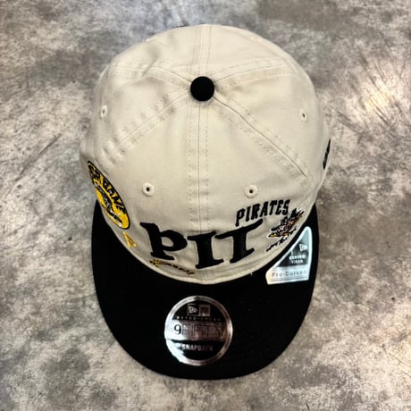 USA買付　NEW ERA 9FIFTY RETRO CROWN PITTSBURGH PIRATES COOPERSTOWN MULTI LOGO CREAM / BLACK　NEWERA-117