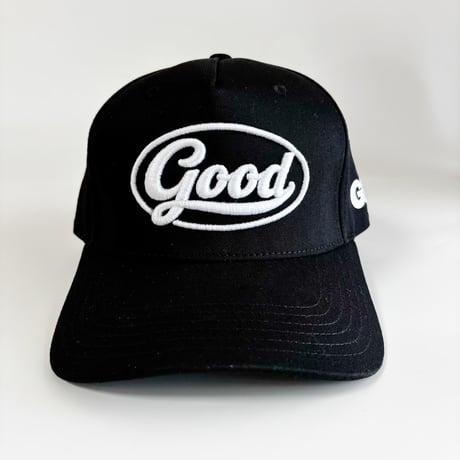 GC-GOOD 3D OVAL LOGO A-FRAME CAP  – BLACK/WHITE M/L-L/XLSIZE GC-53