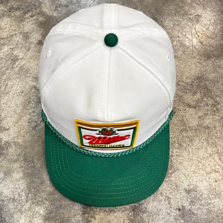 AMERICAN NEEDLE ROSCOE – MILLER HIGH LIFE ROPE CAP / WHITE × GREEN　AN-36