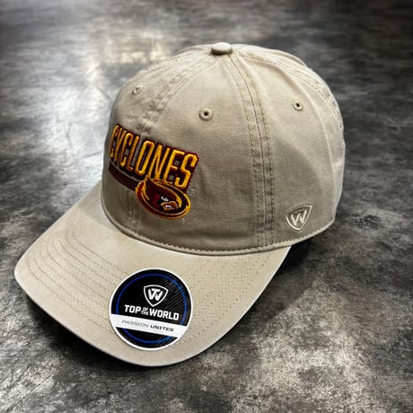 USA買付 IOWA STATE CYCLONES TOP OF THE WORLD SLICE ADJUSTABLE CAP – KHAKIBEIGE　US-93
