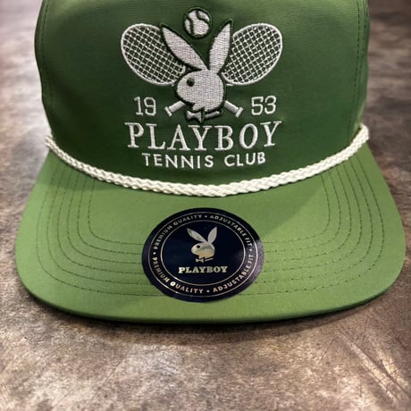 USA買付　Playboy Tennis Club 5 Panel Rope Cap Kelly Green US-83