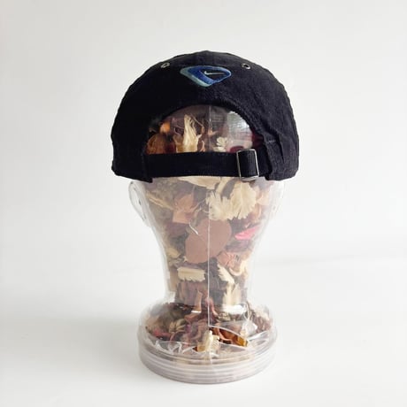 90s DEADSTOCK NIKE CORDUROY STRAPBACK CAP – BLACK / BLUE  GV-35
