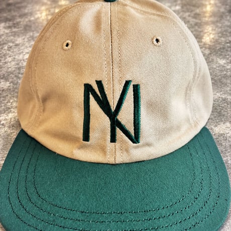クーパーズタウンNYB_WASHED CAP (BEIGE/GREEN)  C-123
