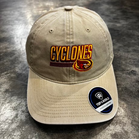 USA買付 IOWA STATE CYCLONES TOP OF THE WORLD SLICE ADJUSTABLE CAP – KHAKIBEIGE　US-93