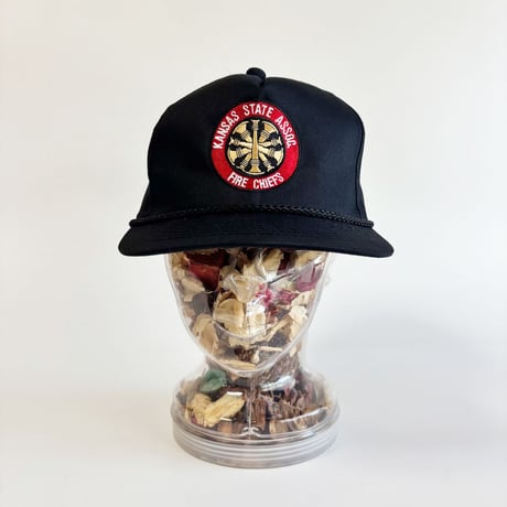KANSAS STATE ASSOC. FIRE CHIEFS ROPE SNAPBACK CAP / BLACK  GV-39