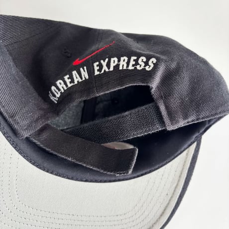 90s DEADSTOCK NIKE “KOREAN EXPRESS 61” STRAPBACK CAP – BLACK  GV-36