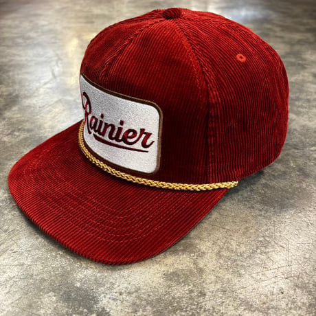 USA買付 RAINIER CORDUROY ROPE GOLF SNAPBACK HAT - RED　US-96