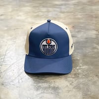 USA買付 NHL Edmonton Oilers Fanatics Authentic Pro Snapback Cap – Navy/Beige　US-78