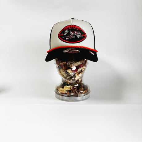 USA買付　NEW ERA NFL Tampa Bay Buccaneers 9FORTY A-Frame Rope Trucker Cap – Cream/Black　NEWERA-95