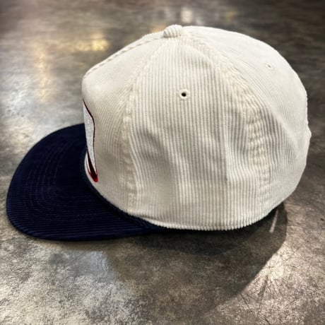 USA買付 PABST BLUE RIBBON CORDUROY ROPE GOLF SNAPBACK CAP WHITE / NAVY　US-97