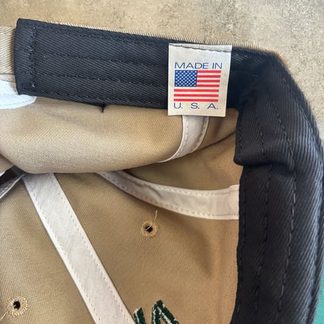クーパーズタウンNYB_WASHED CAP (BEIGE/GREEN)  C-123