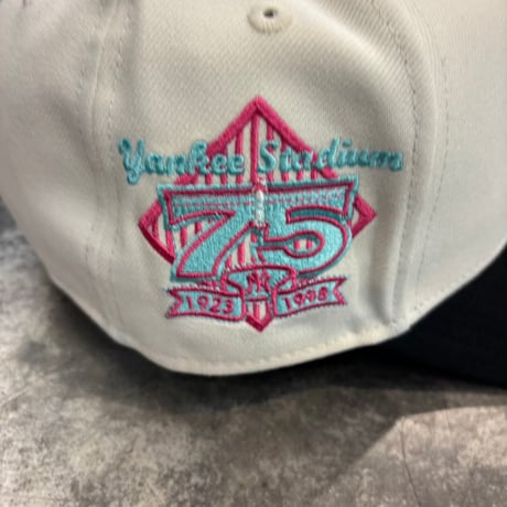 USA買付NEW ERA 9FORTY A-FRAME NEW YORK YANKEES YANKEE STADIUM 75TH CAP IVORY　NEWERA-114