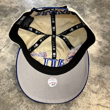 USA買付　NEW ERA 9FIFTY RETRO CROWN ATLANTA BRAVES MULTI LOGO 75TH  CREAM / ROYAL BLUE　NEWERA-116