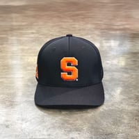 USA買付 TOP OF THE WORLD SYRACUSE ORANGE REFLEX LOGO FLEX HAT NAVY　US-99