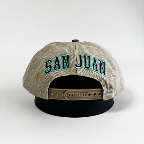 USA買付　VINTAGE HARD ROCK CAFE SAN JUAN SNAPBACK CAP – BEIGE / NAVY　GV-27