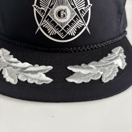 USA買付　【デッドストック】Masonic Square & Compasses Leaf Embroidery Cap｜Made in Philippines    GV-09