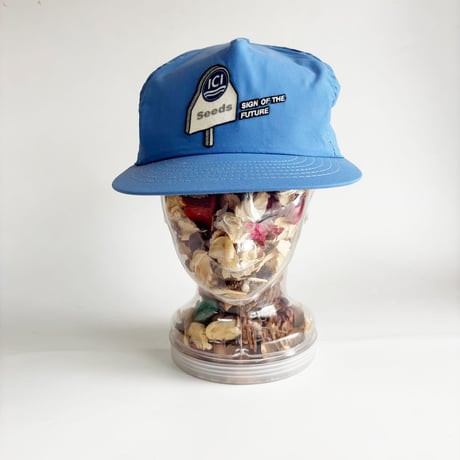 USA買付　VINTAGE ICI SEEDS “SIGN OF THE FUTURE” SNAPBACK CAP – LIGHT BLUE　GV-18