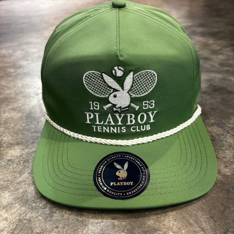 USA買付　Playboy Tennis Club 5 Panel Rope Cap Kelly Green US-83