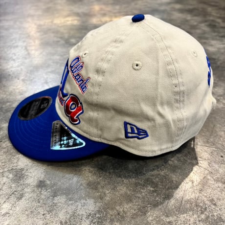 USA買付　NEW ERA 9FIFTY RETRO CROWN ATLANTA BRAVES MULTI LOGO 75TH  CREAM / ROYAL BLUE　NEWERA-116