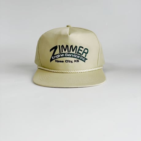 USA買付　VINTAGE ZIMMER ENGINE SERVICE INC. ROPE SNAPBACK CAP – BEIGE　GV-17