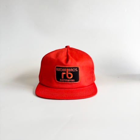 MADE IN USA K-PRODUCTS RITCHIE BROS. AUCTIONEERS LOGO PATCH SNAPBACK CAP / ORANGE  GV-53
