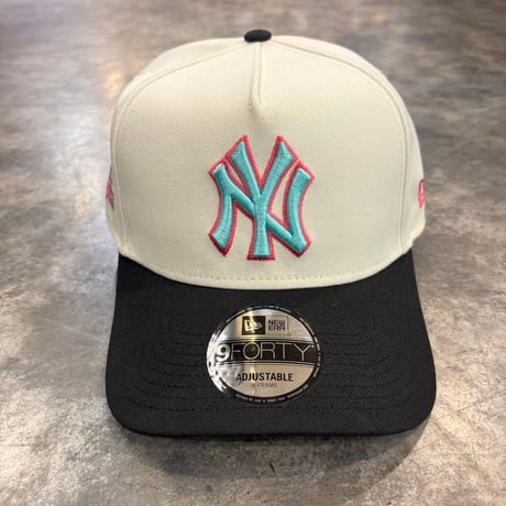 USA買付NEW ERA 9FORTY A-FRAME NEW YORK YANKEES YANKEE STADIUM 75TH CAP IVORY　NEWERA-114