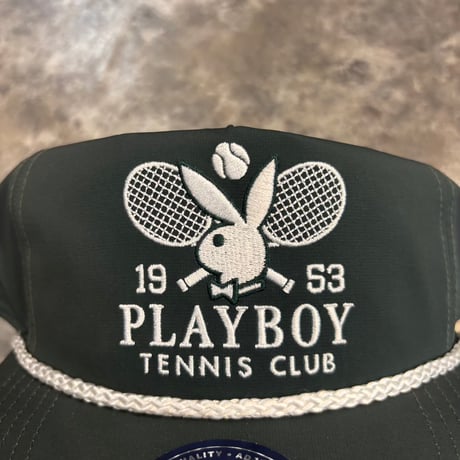 USA買付　Playboy Tennis Club 5 Panel Rope Cap – Forest Green US-82