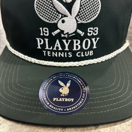 USA買付　Playboy Tennis Club 5 Panel Rope Cap – Forest Green US-82