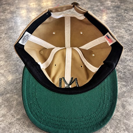 クーパーズタウンNYB_WASHED CAP (BEIGE/GREEN)  C-123