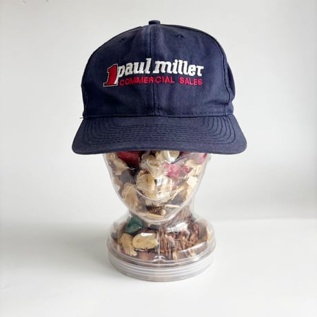 USA買付　VINTAGE PAUL MILLER COMMERCIAL SALES SNAPBACK CAP – NAVY　GV-15