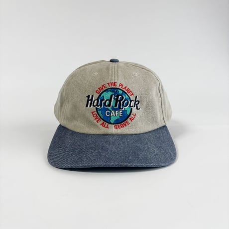 USA買付　VINTAGE HARD ROCK CAFE SAN JUAN SNAPBACK CAP – BEIGE / NAVY　GV-27