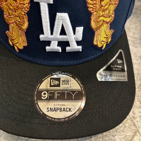 USA買付 LA Angel Embroidery 40th Anniversary 9FIFTY A-Frame  – Navy / Black　NEWERA-102