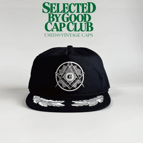 USA買付　【デッドストック】Masonic Square & Compasses Leaf Embroidery Cap｜Made in Philippines    GV-09