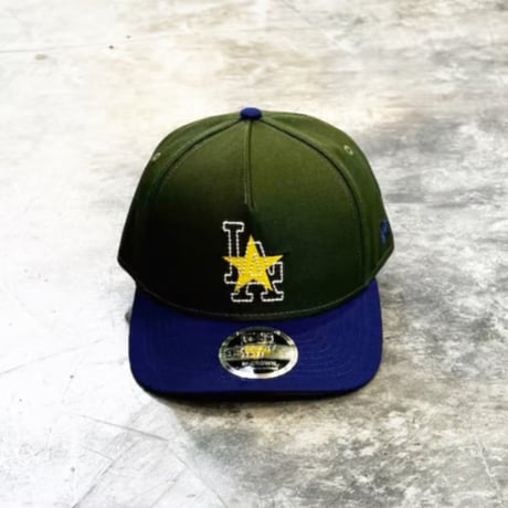 USA買付 LOS ANGELES DODGERS  STAR 9FORTY M-CROWN A-FRAME SNAPBACK CAP – DARK GREEN / ROYAL　NEWERA-100