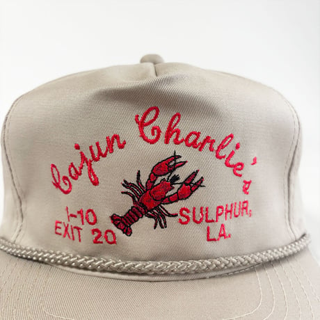 USA買付　VINTAGE CAJUN CHARLIE’S CRAWFISH SNAPBACK CAP – BEIGE　GV-26