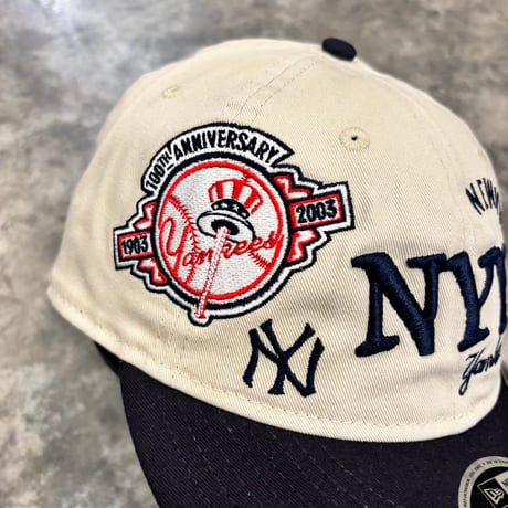 USA買付　NEW ERA 9FIFTY RETRO CROWN NEW YORK YANKEES COOPERSTOWN MULTI LOGO CREAM / NAVY　NEWERA-118