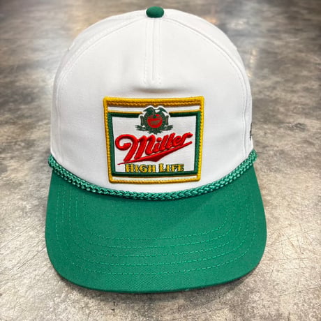 AMERICAN NEEDLE ROSCOE – MILLER HIGH LIFE ROPE CAP / WHITE × GREEN　AN-36