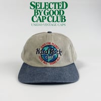 USA買付　VINTAGE HARD ROCK CAFE SAN JUAN SNAPBACK CAP – BEIGE / NAVY　GV-27